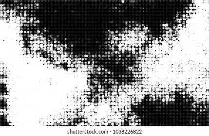 Halftone abstract background. The monochrome texture of dots of ink. Grunge pattern for printing and creating design