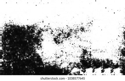 Halftone abstract background. The monochrome texture of dots of ink. Grunge pattern for printing and creating design