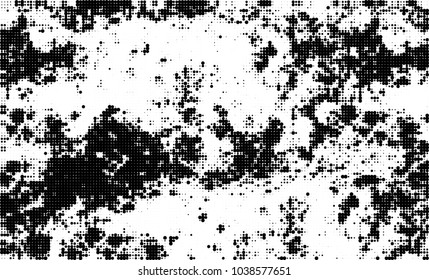 Halftone abstract background. The monochrome texture of dots of ink. Grunge pattern for printing and creating design
