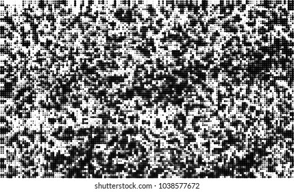 Halftone abstract background. The monochrome texture of dots of ink. Grunge pattern for printing and creating design