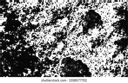 Halftone abstract background. The monochrome texture of dots of ink. Grunge pattern for printing and creating design