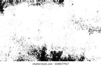 Halftone abstract background. The monochrome texture of dots of ink. Grunge pattern for printing and creating design