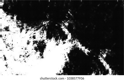 Halftone abstract background. The monochrome texture of dots of ink. Grunge pattern for printing and creating design