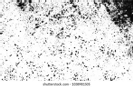 Halftone abstract background. The monochrome texture of dots of ink. Grunge pattern for printing and creating design