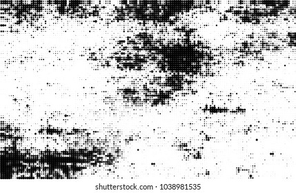 Halftone abstract background. The monochrome texture of dots of ink. Grunge pattern for printing and creating design