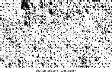 Halftone abstract background. The monochrome texture of dots of ink. Grunge pattern for printing and creating design