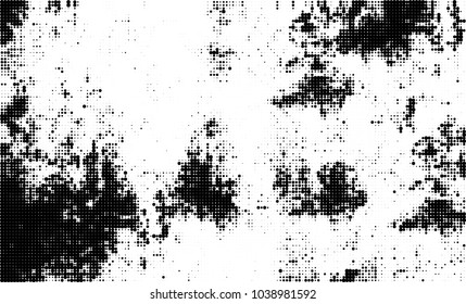 Halftone abstract background. The monochrome texture of dots of ink. Grunge pattern for printing and creating design
