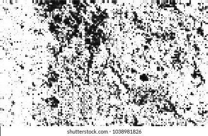 Halftone abstract background. The monochrome texture of dots of ink. Grunge pattern for printing and creating design