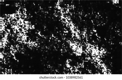 Halftone abstract background. The monochrome texture of dots of ink. Grunge pattern for printing and creating design