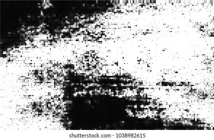 Halftone abstract background. The monochrome texture of dots of ink. Grunge pattern for printing and creating design