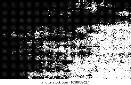Halftone abstract background. The monochrome texture of dots of ink. Grunge pattern for printing and creating design