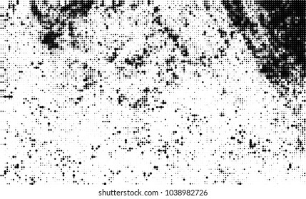 Halftone abstract background. The monochrome texture of dots of ink. Grunge pattern for printing and creating design