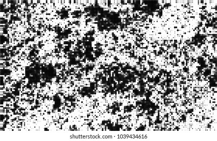 Halftone abstract background. The monochrome texture of dots of ink. Grunge pattern for printing and creating design