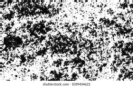 Halftone abstract background. The monochrome texture of dots of ink. Grunge pattern for printing and creating design