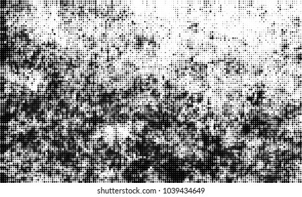 Halftone abstract background. The monochrome texture of dots of ink. Grunge pattern for printing and creating design
