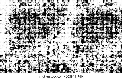 Halftone abstract background. The monochrome texture of dots of ink. Grunge pattern for printing and creating design