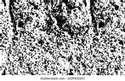 Halftone abstract background. The monochrome texture of dots of ink. Grunge pattern for printing and creating design