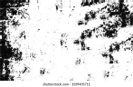 Halftone abstract background. The monochrome texture of dots of ink. Grunge pattern for printing and creating design
