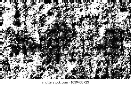 Halftone abstract background. The monochrome texture of dots of ink. Grunge pattern for printing and creating design