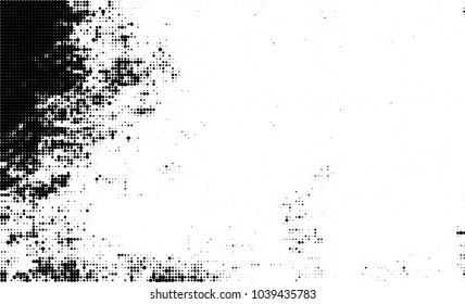 Halftone abstract background. The monochrome texture of dots of ink. Grunge pattern for printing and creating design