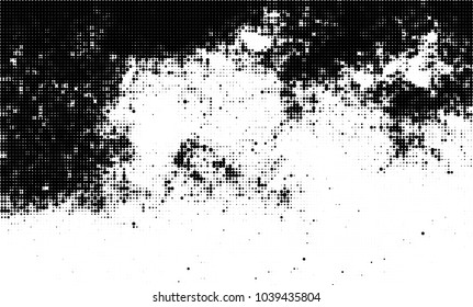 Halftone abstract background. The monochrome texture of dots of ink. Grunge pattern for printing and creating design