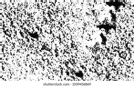 Halftone abstract background. The monochrome texture of dots of ink. Grunge pattern for printing and creating design