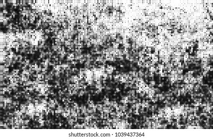 Halftone abstract background. The monochrome texture of dots of ink. Grunge pattern for printing and creating design