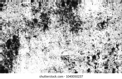 Halftone abstract background. The monochrome texture of dots of ink. Grunge pattern for printing and creating design