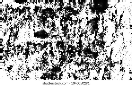 Halftone abstract background. The monochrome texture of dots of ink. Grunge pattern for printing and creating design