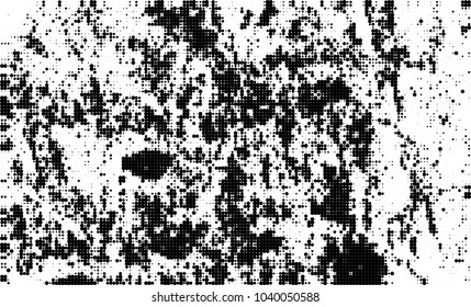 Halftone abstract background. The monochrome texture of dots of ink. Grunge pattern for printing and creating design