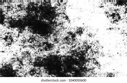 Halftone abstract background. The monochrome texture of dots of ink. Grunge pattern for printing and creating design