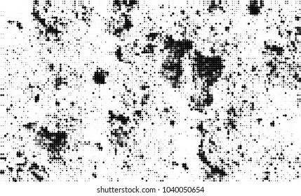 Halftone abstract background. The monochrome texture of dots of ink. Grunge pattern for printing and creating design