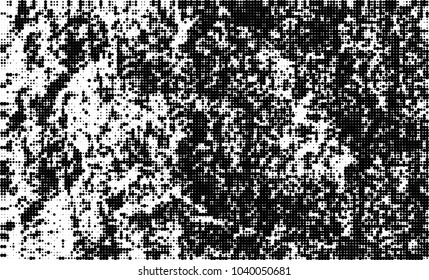 Halftone abstract background. The monochrome texture of dots of ink. Grunge pattern for printing and creating design
