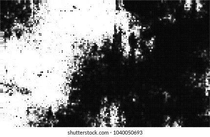 Halftone abstract background. The monochrome texture of dots of ink. Grunge pattern for printing and creating design