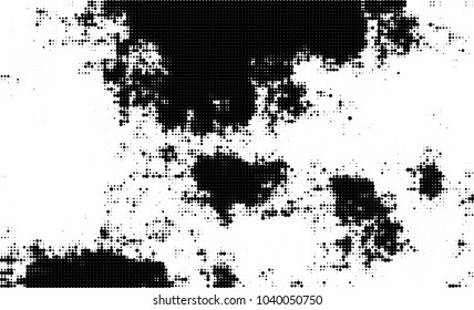 Halftone abstract background. The monochrome texture of dots of ink. Grunge pattern for printing and creating design