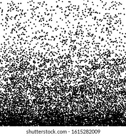 Halftone Abstract Background. Pointillism pattern. Dots are in chaotic order. Abstract monochrome halftone. Random halftone. Vector illustration