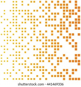 halftone abstract background from randomly placed squares