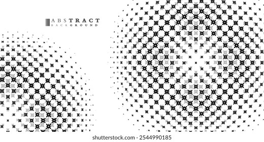 halftone abstract background with unique shapes. Halftone vector art, icons, and graphic elements.