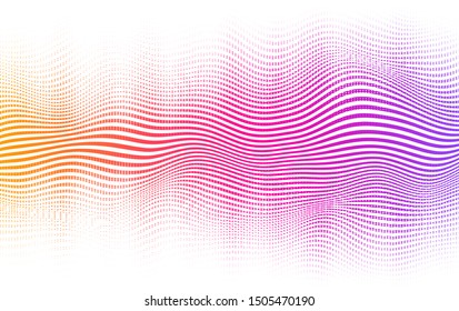 Halftone abstract background. Vector blending lines and dots.