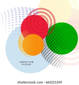 Halftone abstract background. Vector design concept.