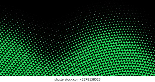 Halftone abstract background. Wavy triangular texture. Vector illustration. 