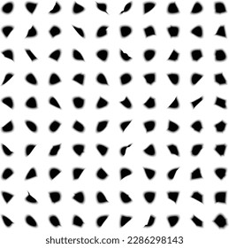 Halftone Abstract Black Background Set 100