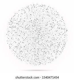 Halftone abstract black random dots. Vector