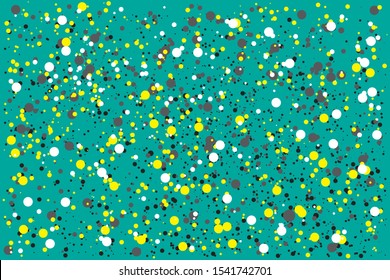 Halftone abstract black random dots. Vector