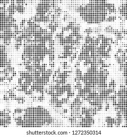 Halftone abstract black and white