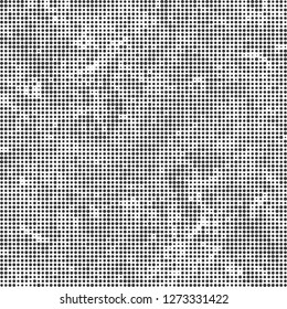 Halftone abstract black and white