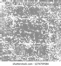 Halftone abstract black and white