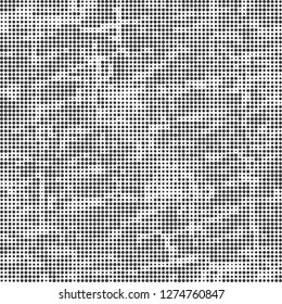 Halftone abstract black and white