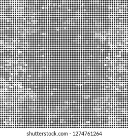 Halftone abstract black and white