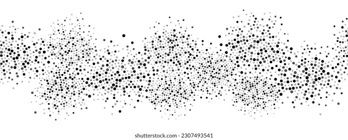 Halftone abstract circular background frame. Monochrome texture of hexagons. Linear pattern of cells, honeycombs. Design of banner, poster website, frame social networks, business. Vector	
